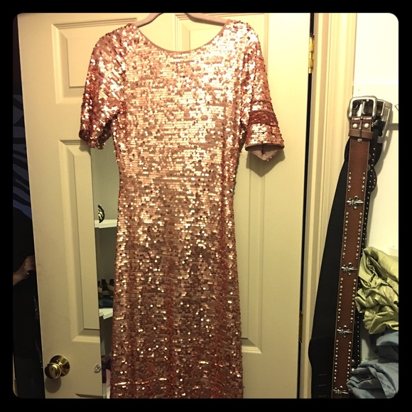 BCBG Sequin Gown open back