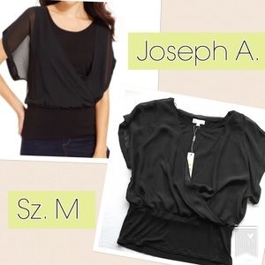 NWT Joseph A Surplice Front Top/ Blouse M