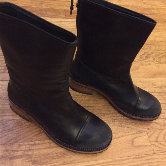 Lug Sole Leather Boots