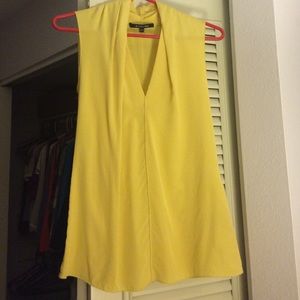 Rachel Roy yellow silk sleeveless top