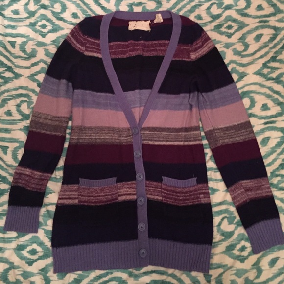 Urban Outfitters Purple Stripe Cardigan
