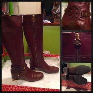 Tory Burch Auden boot in Fig Brown