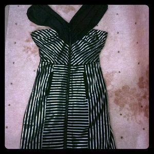Black and silver stripe dress