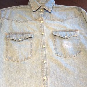 Harley Davidson long sleeve denim shirt