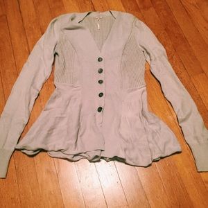 Free People button down sweater