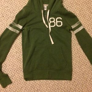 Victoria secrets green hoodie XS