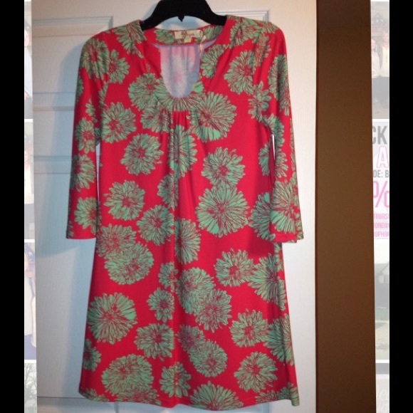 🔴sold🔴Floral dress from boutique. Teal and coral