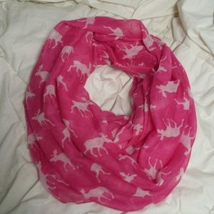 Pink Moose Infinity Scarf