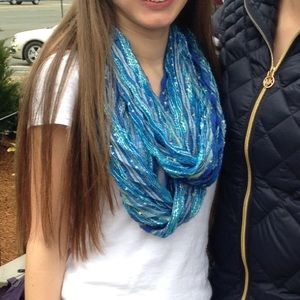 Blue infinity scarf