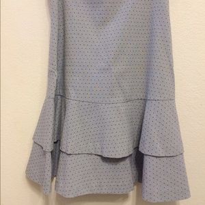 Odille Blue Polka Dot Skirt - Anthropologie