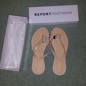 NEW IN BOX NUDE PATENT SANDALS