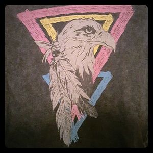 Burnout high-low Eagle Sweatshirt