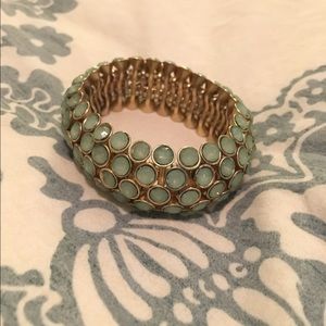 J. Crew Mint and gold bracelet