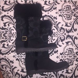 Coach fur winter boots