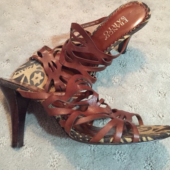 Franco Sarto Shoes - Brown leather strappy sandal