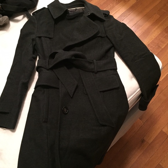 Banana Republic Jackets & Blazers - wool trench style belted pea coat