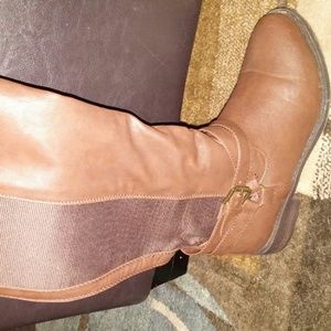 Brown riding boots