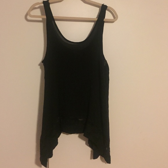 black flowy tank top