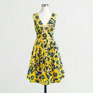 New j. Crew sunflower yellow fit flare dress