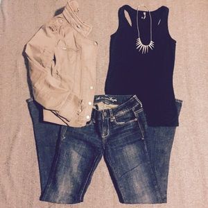 Dark Wash Skinny Kick AE Denim