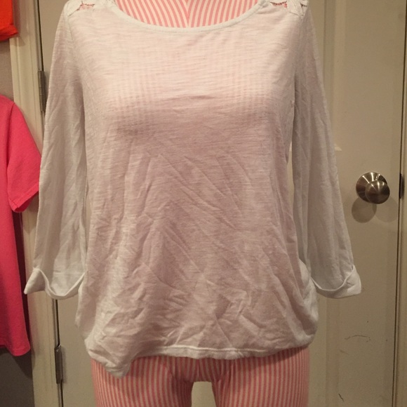 long sleeve soft white tee