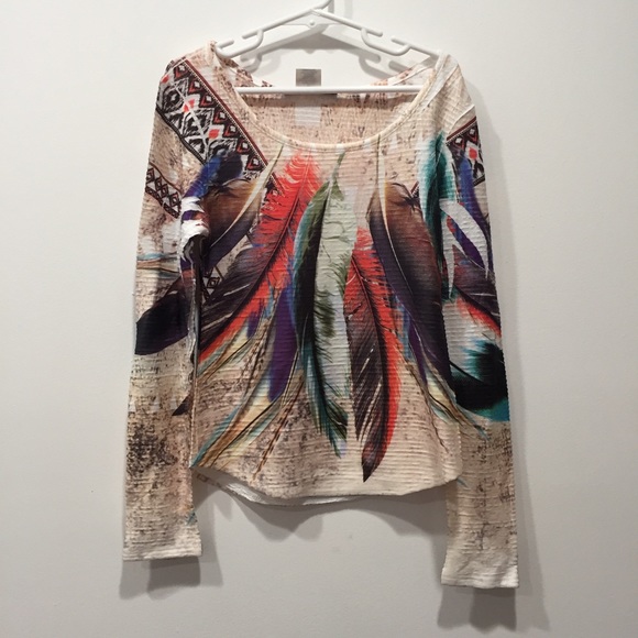 ❌SOLD❌. Super Tiny Feather top NWOT