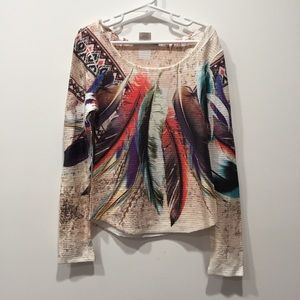 ❌SOLD❌. Super Tiny Feather top NWOT