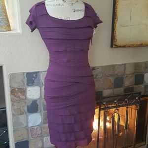 MAX STUDIO purple fitted dress