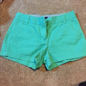 Green J crew Shorts