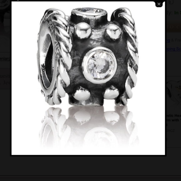 Pandora Onyx Crown Charm