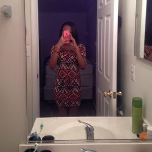 Aztec print dress