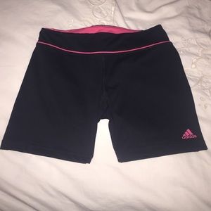 Adidas Black & Pink Striped Spandex