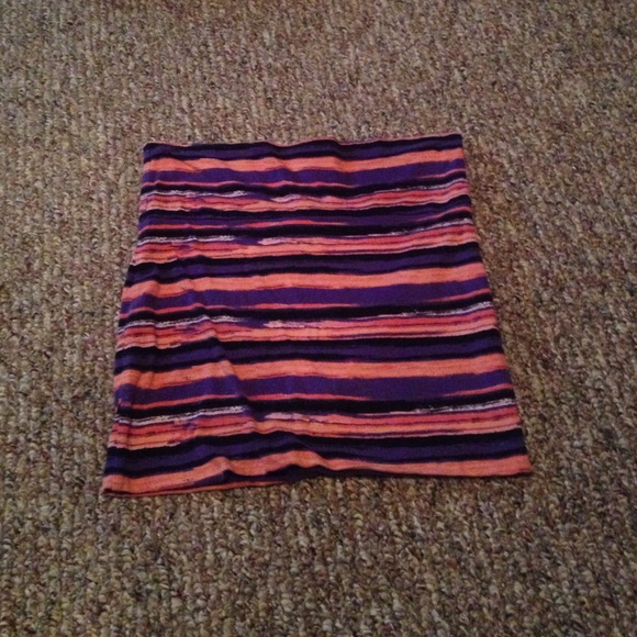 Striped mini skirt