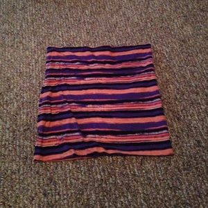 Striped mini skirt