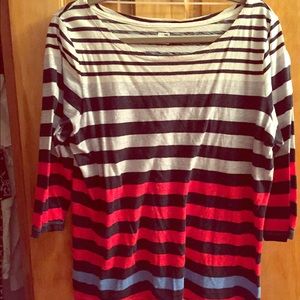 Striped 3/4 sleeve top