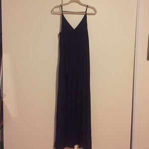 dark purple maxi dress