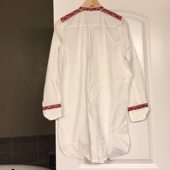 💥flash sale💥 jCrew white cotton tunic embroidery - Picture 4 of 4