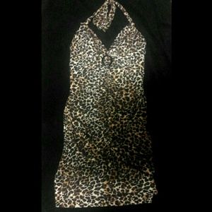 Cute Halter animal print dress