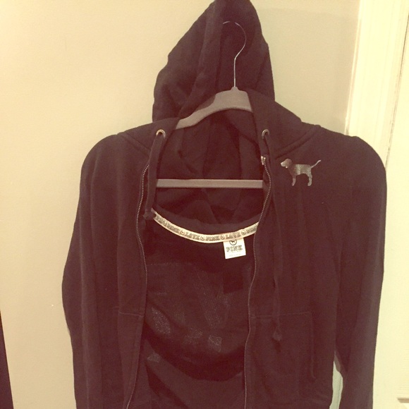 Black Love Pink Zip Up