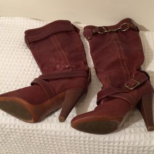 Coach Cognac Tall Boots