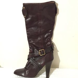 Coach Dark Brown Leather Boots