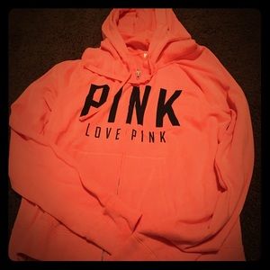 Coral PINK brand zip up hoodie