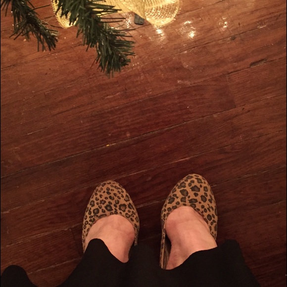 ✨FINAL PRICE✨Suede leopard platform heels | Size 8 - Picture 3 of 4