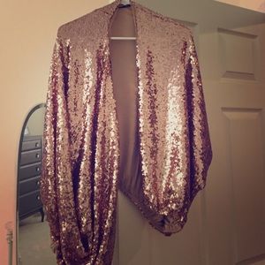 Forever 21 Rose Gold pull over jacket