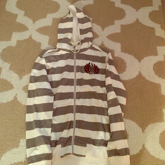 Men's striped Zip Up jacket