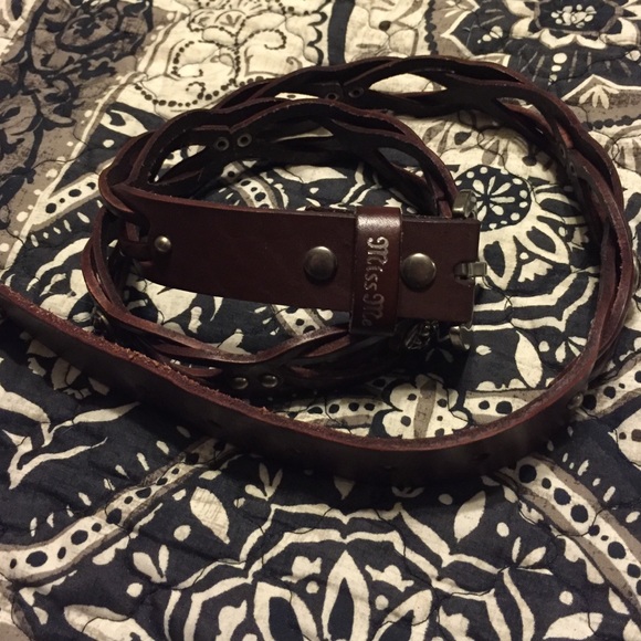 Miss Me leather belt