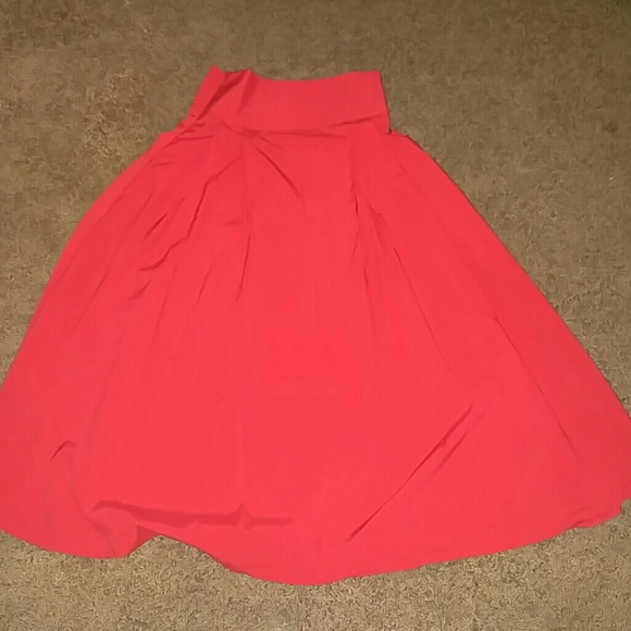 Cherry Red A-Line Skirt