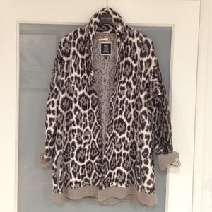 Juicy Couture grey leopard print sweater