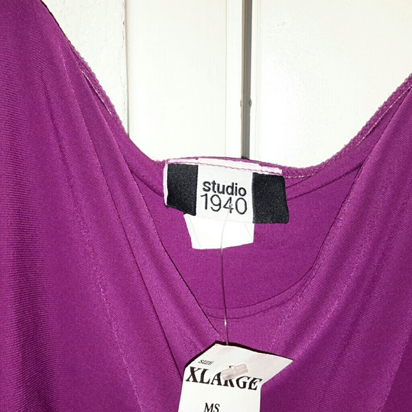 XL Women's Tank Blouse. Deep Purple Plum. Dressy - Picture 2 of 4