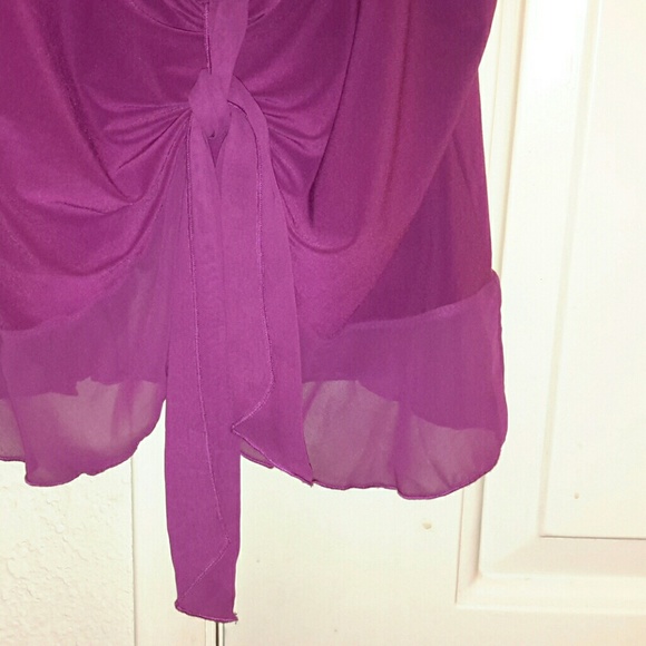XL Women's Tank Blouse. Deep Purple Plum. Dressy - Picture 3 of 4